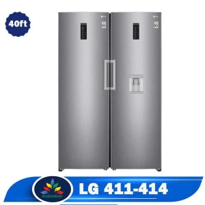 یخچال فریزر دوقلو ال جی مدل F411-B414 ظرفیت ۴۰ فوت