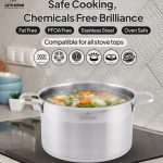 سرویس قابلمه استیل لایف اسمایل مدل P12 ظرفیت ۱۰ پارچه